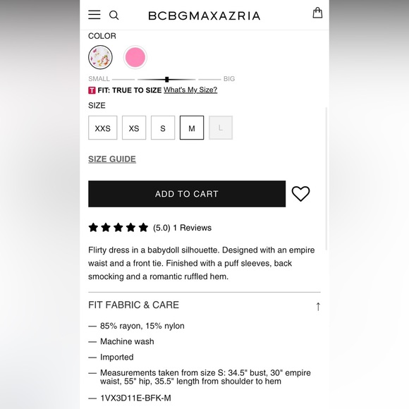 BCBG LIV BABYDOLL DRESS - Picture 6 of 9